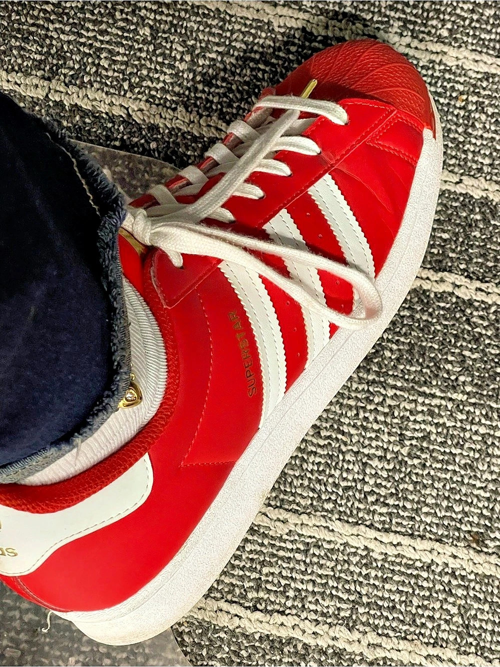 adidas Superstar Red White Red & White Sneakers